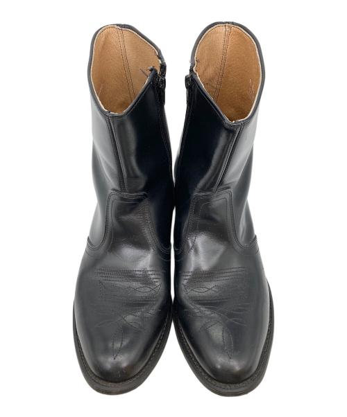 古着（フルギ）古着 (フルギ) サイドジップレザーウエスタンブーツ ブラック サイズ:9.5の古着・服飾アイテム