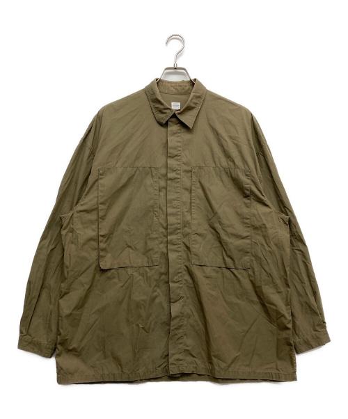 E.TAUTZ（イートーツ）E.TAUTZ (イートーツ) LINEMAN SHIRT カーキ サイズ:Mの古着・服飾アイテム