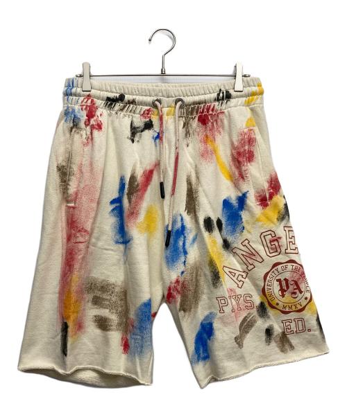 Palm Angels（パーム エンジェルス）Palm Angels (パーム エンジェルス) PAINTED COLLEGE SWEAT SHORT ベージュ サイズ:Lの古着・服飾アイテム