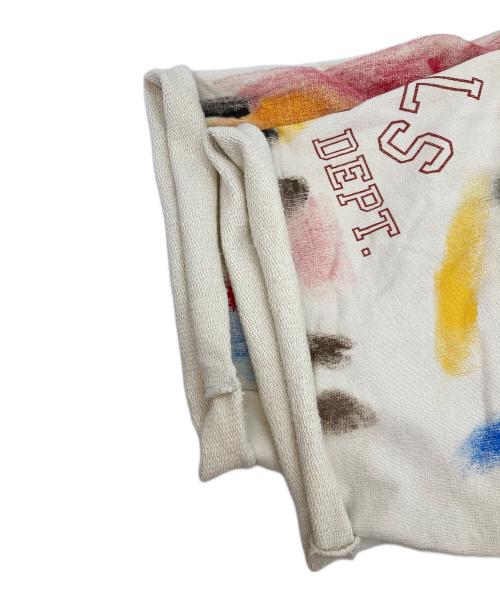 Palm Angels（パーム エンジェルス）Palm Angels (パーム エンジェルス) PAINTED COLLEGE SWEAT SHORT ベージュ サイズ:Lの古着・服飾アイテム