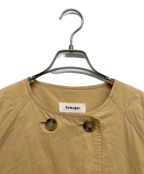 tumugu（ツムグ）tumugu (ツムグ) ハイカウントコットンツイルコート ベージュ サイズ:Fの古着・服飾アイテム