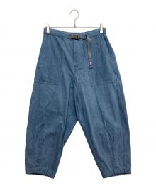 THE NORTHFACE PURPLELABEL（ザ・ノースフェイス パープルレーベル）の古着「Denim Field Wide Cropped Pants」｜インディゴ