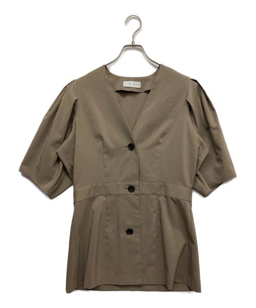 RIM.ARK（リムアーク）RIM.ARK (リムアーク) JK like v neck SH トップス ベージュ サイズ:38の古着・服飾アイテム