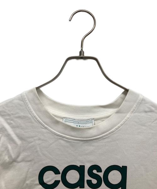 CASABLANCA（カサブランカ）CASABLANCA (カサブランカ) ロゴプリントTシャツ ホワイト サイズ:XLの古着・服飾アイテム
