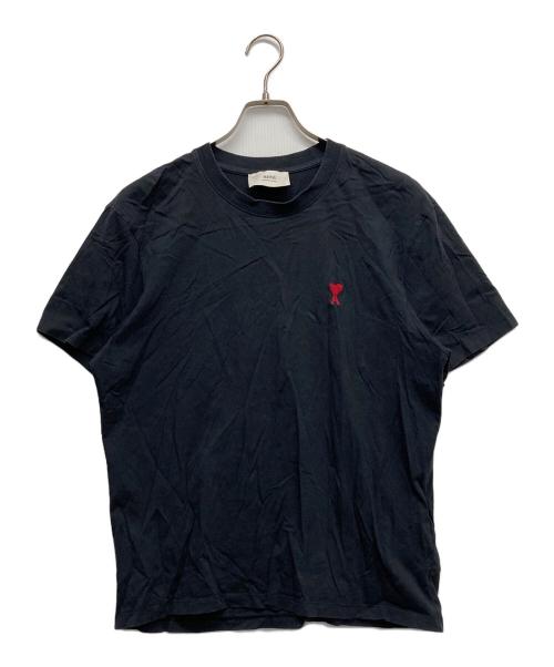 AMI PARIS（アミ パリス）AMI PARIS (アミ パリス) ワンポイントロゴTシャツ ブラック サイズ:Lの古着・服飾アイテム