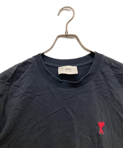 AMI PARIS（アミ パリス）AMI PARIS (アミ パリス) ワンポイントロゴTシャツ ブラック サイズ:Lの古着・服飾アイテム