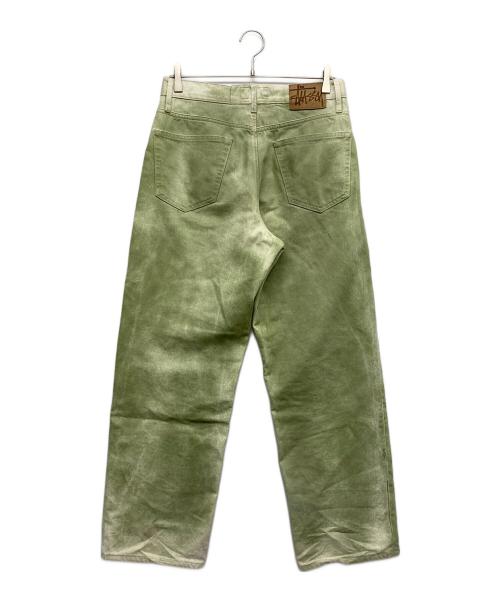 stussy（ステューシー）stussy (ステューシー) SPRAY DYE BIG OL JEANS グリーン サイズ:W28の古着・服飾アイテム