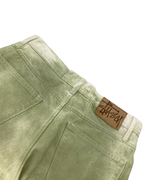 stussy（ステューシー）stussy (ステューシー) SPRAY DYE BIG OL JEANS グリーン サイズ:W28の古着・服飾アイテム