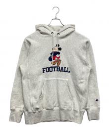 Champion（チャンピオン）の古着「フーデッドスウェットシャツ」｜グレー