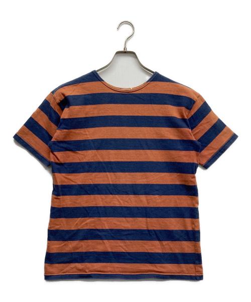 WAREHOUSE（ウエアハウス）WAREHOUSE (ウエアハウス) ボーダーTシャツ ブラウン サイズ:38の古着・服飾アイテム