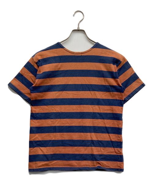 WAREHOUSE（ウエアハウス）WAREHOUSE (ウエアハウス) ボーダーTシャツ ブラウン サイズ:38の古着・服飾アイテム