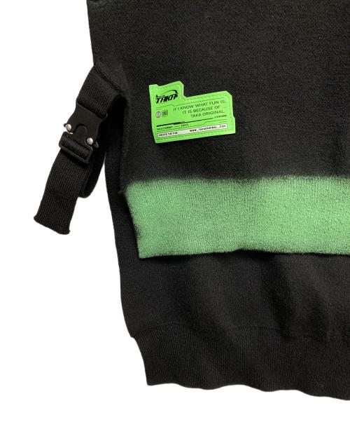 taka original（タカ オリジナル）TAKA ORIGINAL (タカ オリジナル) INTERNET KNIT VEST ブラック サイズ:Mの古着・服飾アイテム