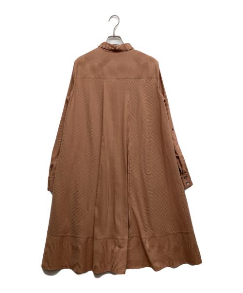 Nene milano（ネネミラノ）Nene milano (ネネミラノ) シャツワンピース ブラウン サイズ:44の古着・服飾アイテム