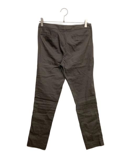 DRAWER（ドゥロワー）DRAWER (ドゥロワー) リネンストレッチパンツ ブラウン サイズ:38の古着・服飾アイテム