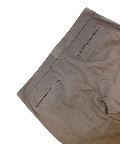 DRAWER（ドゥロワー）DRAWER (ドゥロワー) リネンストレッチパンツ ブラウン サイズ:38の古着・服飾アイテム