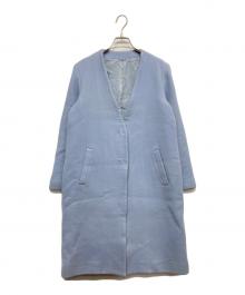 ANAYI（アナイ）の古着「ノーカラーコート」｜ブルー