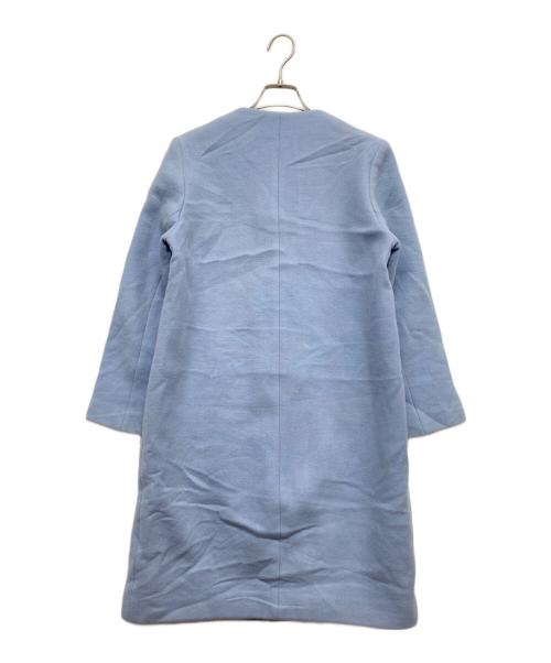 ANAYI（アナイ）ANAYI (アナイ) ノーカラーコート ブルー サイズ:38の古着・服飾アイテム