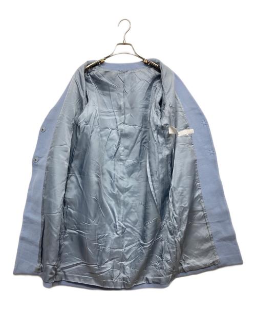 ANAYI（アナイ）ANAYI (アナイ) ノーカラーコート ブルー サイズ:38の古着・服飾アイテム