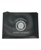 Saint Laurent Parisサンローランパリ）の古着「カレッジロゴクラッチバッグ」｜ブラック