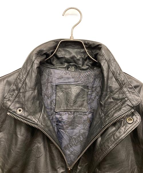 worldwide（ワールドワイド）WORLDWIDE (ワールドワイド) レザージャケット ブラック サイズ:XLの古着・服飾アイテム