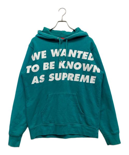 SUPREME（シュプリーム）Supreme (シュプリーム) Known As Hooded Sweatshirt グリーン サイズ:Mの古着・服飾アイテム