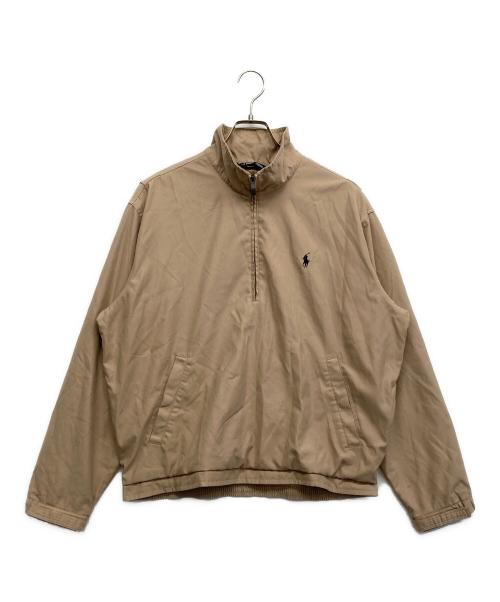 POLO RALPH LAUREN（ポロ・ラルフローレン）POLO RALPH LAUREN (ポロ・ラルフローレン) ハーフジップジャケット ベージュ サイズ:Mの古着・服飾アイテム