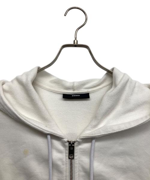 DIESEL（ディーゼル）DIESEL (ディーゼル) F-Billy-Logo Hoodie ホワイト サイズ:XSの古着・服飾アイテム