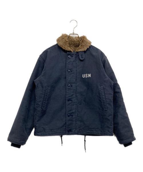 HOUSTON（ヒューストン）HOUSTON (ヒューストン) N-1 DECK JACKET ネイビー サイズ:38の古着・服飾アイテム