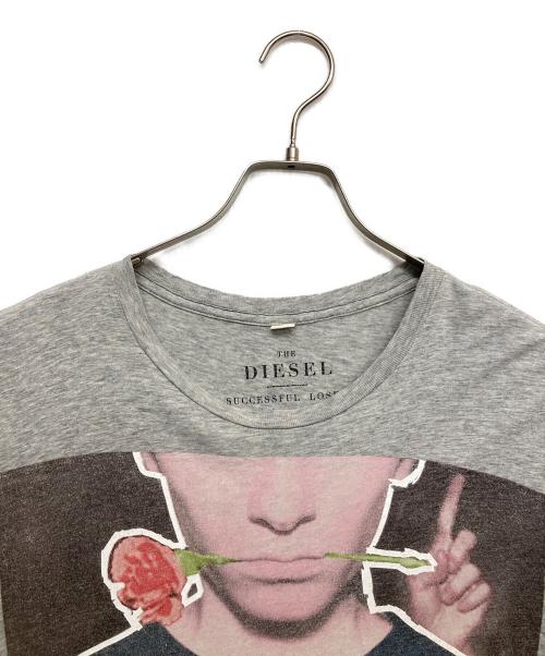DIESEL（ディーゼル）DIESEL (ディーゼル) プリントTシャツ グレー サイズ:Mの古着・服飾アイテム