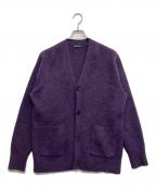 green label relaxingグリーンレーベルリラクシング）の古着「モヘヤ アゼ カーディガン」｜パープル