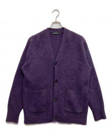 green label relaxing（グリーンレーベルリラクシング）の古着「モヘヤ アゼ カーディガン」｜パープル