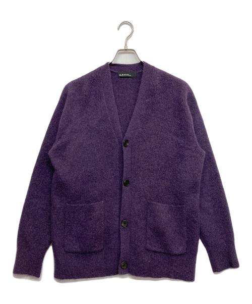 green label relaxing（グリーンレーベルリラクシング）green label relaxing (グリーンレーベルリラクシング) モヘヤ アゼ カーディガン パープル サイズ:Lの古着・服飾アイテム