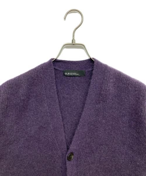 green label relaxing（グリーンレーベルリラクシング）green label relaxing (グリーンレーベルリラクシング) モヘヤ アゼ カーディガン パープル サイズ:Lの古着・服飾アイテム