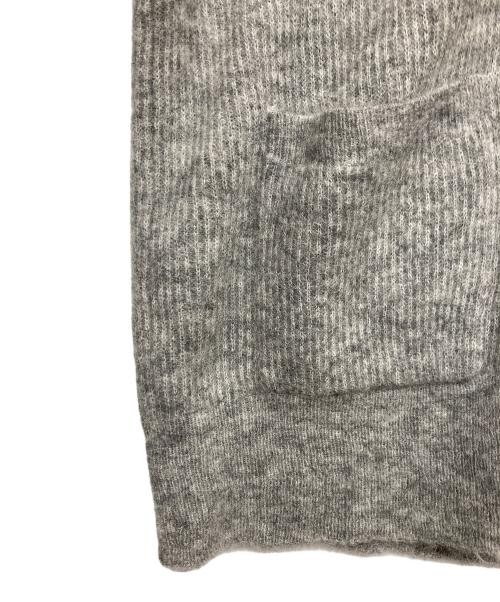 green label relaxing（グリーンレーベルリラクシング）green label relaxing (グリーンレーベルリラクシング) モヘヤ アゼ カーディガン グレー サイズ:Lの古着・服飾アイテム