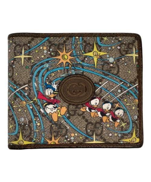 GUCCI（グッチ）GUCCI (グッチ) Disney (ディズニー) ドナルドダック コインウォレット ブラウンの古着・服飾アイテム