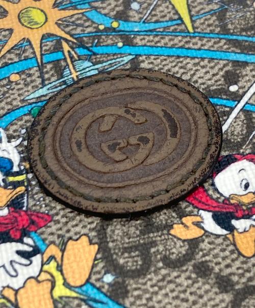GUCCI（グッチ）GUCCI (グッチ) Disney (ディズニー) ドナルドダック コインウォレット ブラウンの古着・服飾アイテム