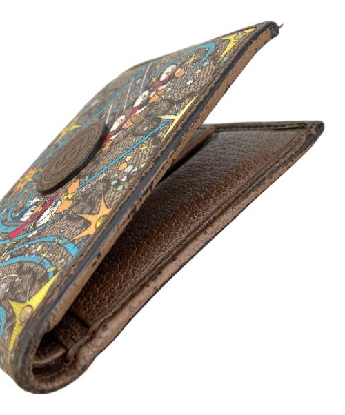 GUCCI（グッチ）GUCCI (グッチ) Disney (ディズニー) ドナルドダック コインウォレット ブラウンの古着・服飾アイテム