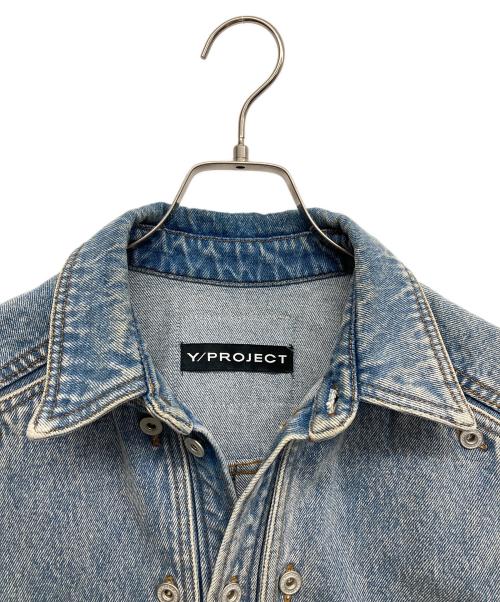 Y. PROJECT（ワイプロジェクト）Y. PROJECT (ワイプロジェクト) Panelles Denim SHIRT インディゴ サイズ:Sの古着・服飾アイテム