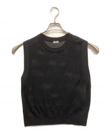IENA（イエナ）の古着「アイレットニットベスト」｜ブラック
