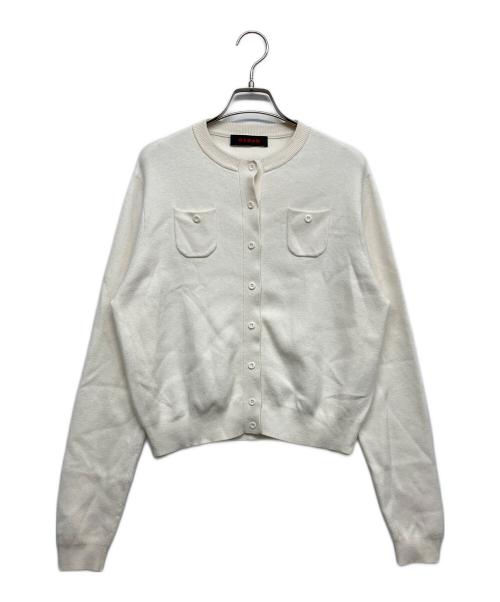 CABAN（キャバン）CABaN (キャバン) コットンカシミヤ クルーネックカーディガン アイボリー サイズ:Sの古着・服飾アイテム