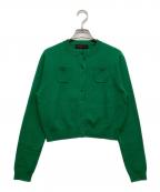 CABANキャバン）の古着「コットンカシミヤ クルーネックカーディガン」｜グリーン