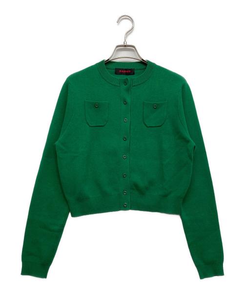 CABAN（キャバン）CABaN (キャバン) コットンカシミヤ クルーネックカーディガン グリーン サイズ:XSの古着・服飾アイテム