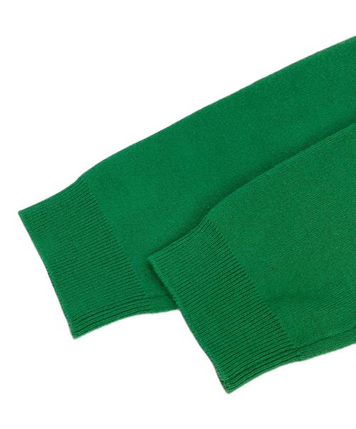 CABAN（キャバン）CABaN (キャバン) コットンカシミヤ クルーネックカーディガン グリーン サイズ:XSの古着・服飾アイテム