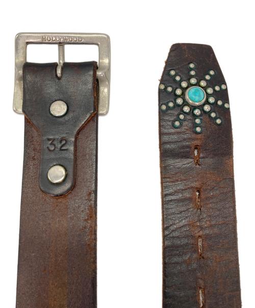 htc（エイチティーシー）HTC (エイチティーシー) ターコイズスタッズベルト ネイビーの古着・服飾アイテム