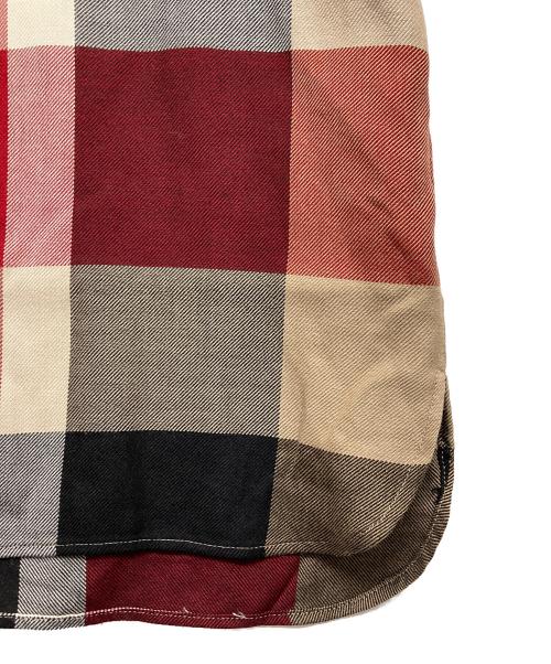 BLUE LABEL CRESTBRIDGE（ブルーレーベルクレストブリッジ）BLUE LABEL CRESTBRIDGE (ブルーレーベルクレストブリッジ) チェックブラウス レッド サイズ:38の古着・服飾アイテム