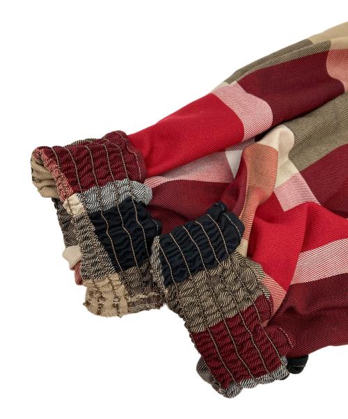 BLUE LABEL CRESTBRIDGE（ブルーレーベルクレストブリッジ）BLUE LABEL CRESTBRIDGE (ブルーレーベルクレストブリッジ) チェックブラウス レッド サイズ:38の古着・服飾アイテム