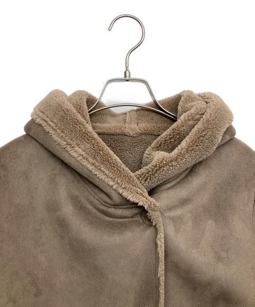 INDIVI（インディヴィ）INDIVI (インディヴィ) フェイクムートンコート ブラウン サイズ:40の古着・服飾アイテム