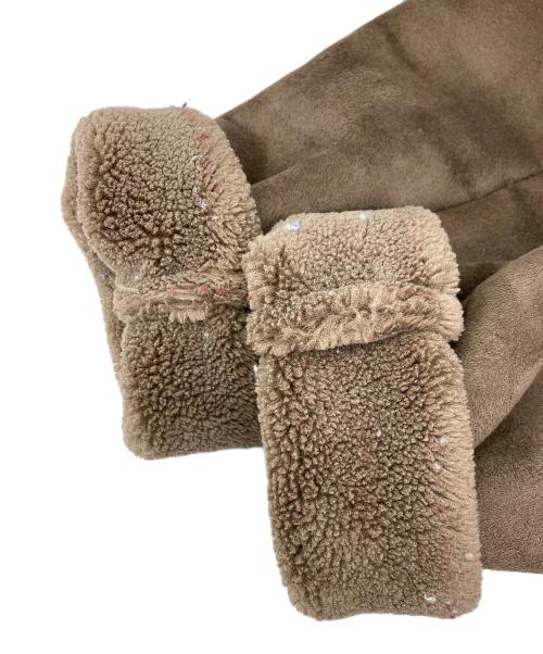 INDIVI（インディヴィ）INDIVI (インディヴィ) フェイクムートンコート ブラウン サイズ:40の古着・服飾アイテム