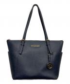 MICHAEL KORSマイケル・コース）の古着「Jet Set saffiano leather tote」｜ネイビー