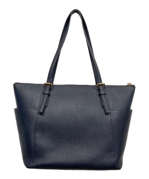 MICHAEL KORS（マイケル・コース）MICHAEL KORS (マイケル・コース) Jet Set saffiano leather tote ネイビーの古着・服飾アイテム